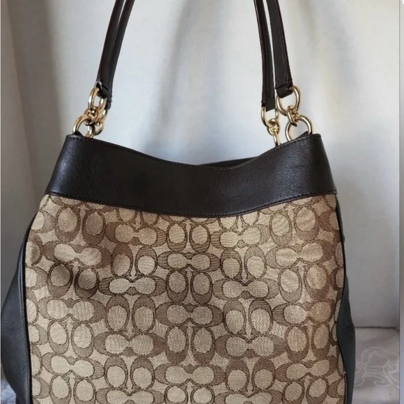 Coach Dark Brown Leather Handbag - Picture 6 of 12